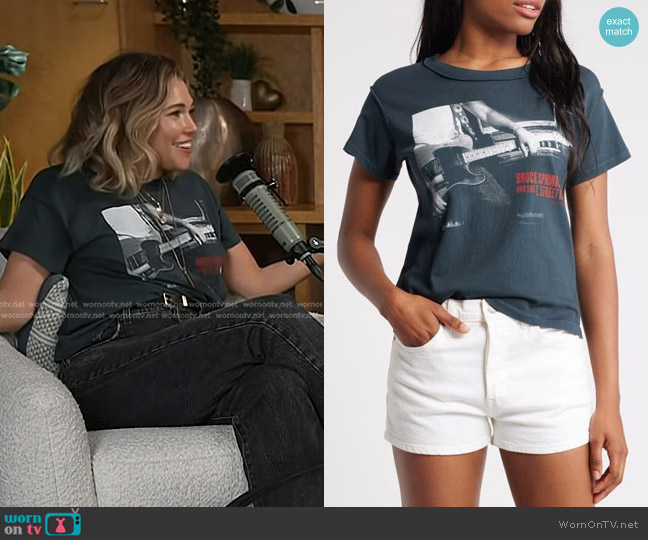 Daydreamer  Bruce Springsteen Tour Graphic T-Shirt in Blue worn by Rachel Platten on Today