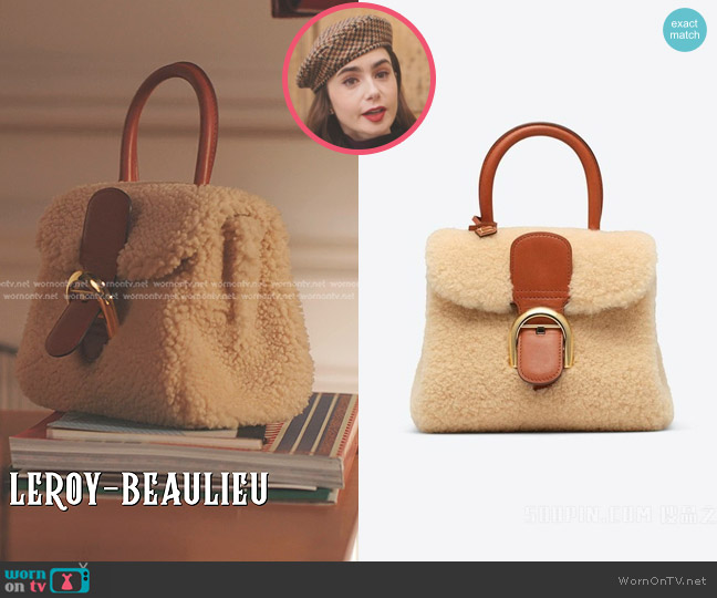 Delvaux Brilliant Mini Teddy worn by Emily Cooper (Lily Collins) on Emily in Paris