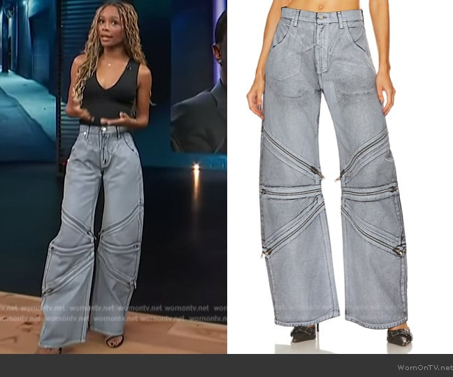 EB Denim Zipped Frederic worn by Zuri Hall on Access Hollywood