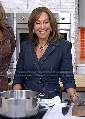 Elizabeth Heiskell's belted denim dress on Today