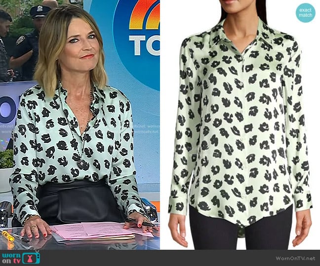 Equipment Essential Floral Blouse worn by Savannah Guthrie on Today