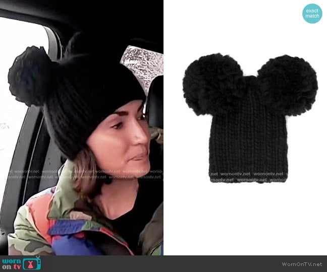 Eugenia Kim Knit Pom Pom Beanie worn by Bronwyn Newport on The Real Housewives of Salt Lake City