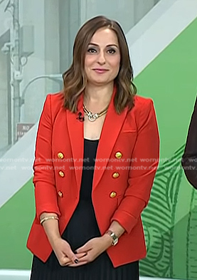 Farnoosh Torabi's red blazer on Today