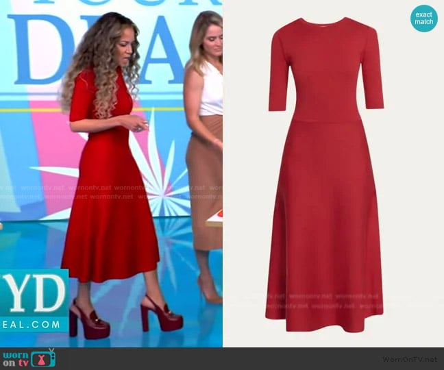 Gabriela Hearst  Seymore Wool-Cashmere Maxi Dress worn by Sunny Hostin on The View