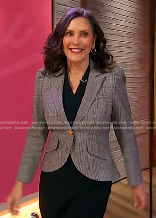 Gretchen Whitmer's grey plaid blazer on Sherri