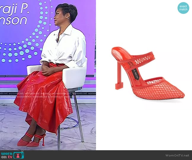 Jessica Rich Ysabelle Pumps in Red worn by Taraji P. Henson on Today