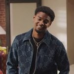 JR’s blue printed denim jacket on All American Homecoming