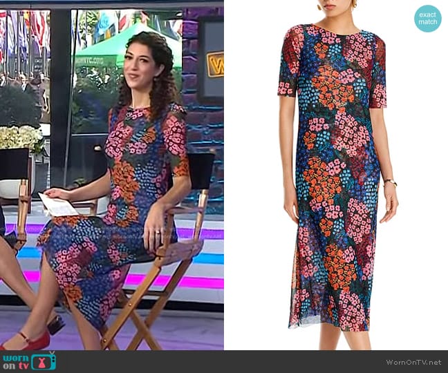 Johnny Was Astrid Mesh Midi Dress worn by Elena Nicolaou on Today