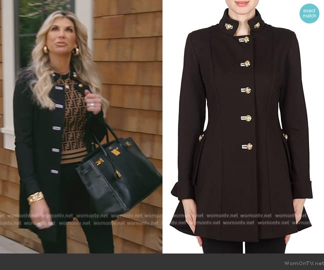 Joseph Ribkoff Coat Style 173308 worn by Alexis Bellino on The Real Housewives of Orange County