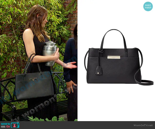 Kate Spade Maiden Way Saffiano Zuri Bag worn by Stephanie Johnson (Abigail Klein) on Days of our Lives