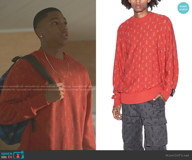 Ksubi Allstar Knit Torch Distressed Crewneck Sweater worn by Spenser Stewart (Thaddeus J. Mixson) on Reasonable Doubt