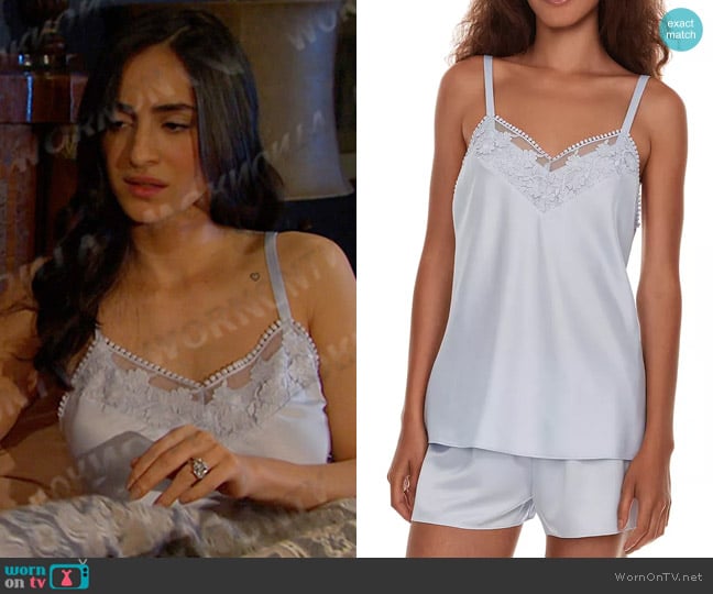 Flora Nikrooz Kylie Charmeuse Cami & Shorts Set worn by Gabi Hernandez (Cherie Jimenez) on Days of our Lives