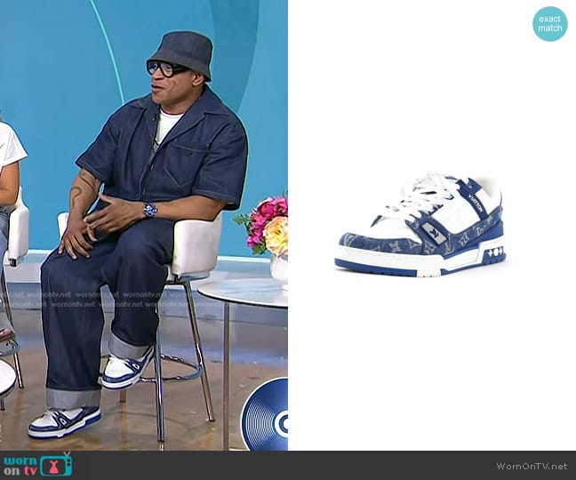 Louis Vuitton LV Trainer Sneaker in Blue worn by LL Cool J on Today