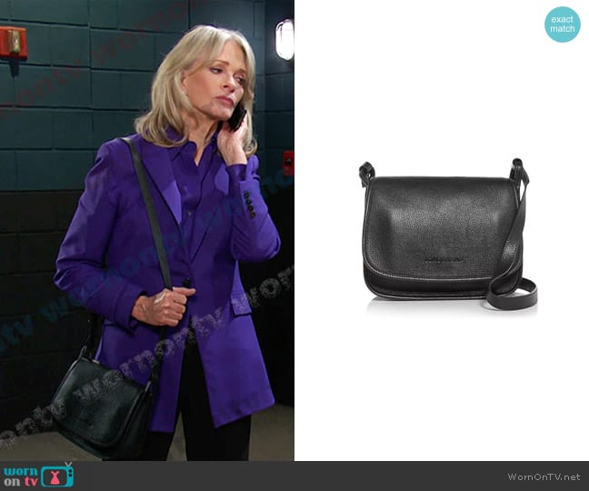 Longchamp Le Foulonné Leather Crossbody worn by Marlena Evans (Deidre Hall) on Days of our Lives