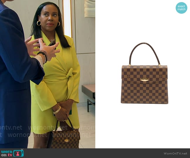 Louis Vuitton Damier Ebene Malesherbes worn by Tricia Lee Riley on Owning Manhattan