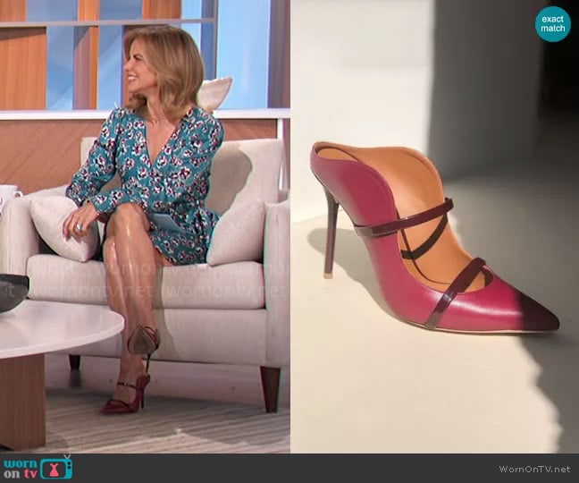 Malone Souliers Maureen Mules worn by Natalie Morales on The Talk