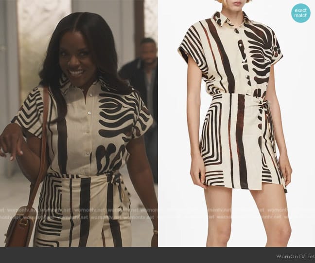 Annie’s printed mini dress on Bel-Air