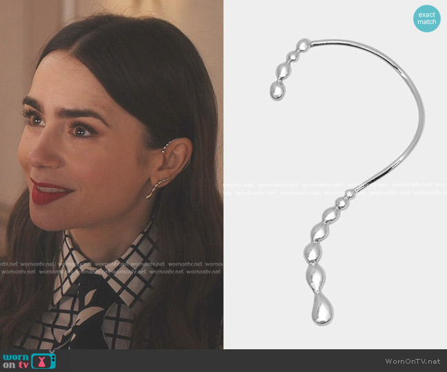 Mara Paris Memories S Earrings Left worn by Emily Cooper (Lily Collins) on Emily in Paris