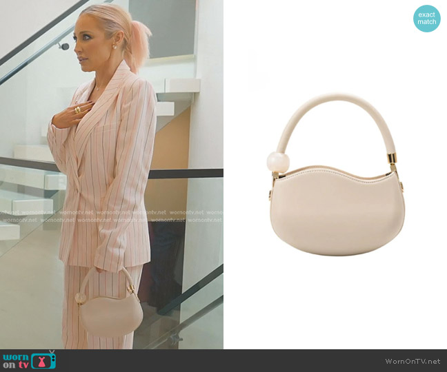 Melie Bianco Jennie Bag in Ivory worn by Mary Fitzgerald on Selling Sunset