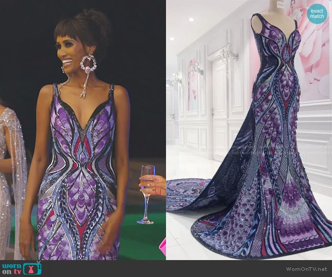 Michael Cinco Butterfly Dress worn by Chanel Ayan (Chanel Ayan) on The Real Housewives of Dubai