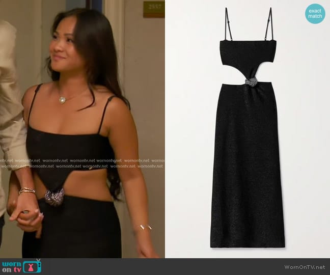 Jenn Tran’s black cutout dress on The Bachelorette