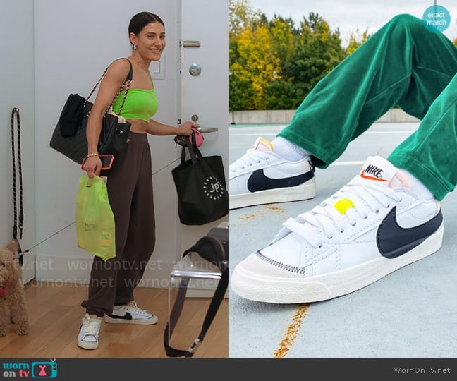 Nike Blazer '77 Jumbo Low trainers in white worn by Chloe Tucker Caine on Owning Manhattan