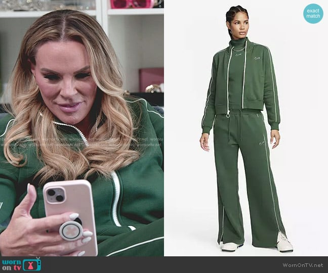 Nike Fleece Track Top and Pheonix Fleece Pant worn by Heather Gay on The Real Housewives of Salt Lake City