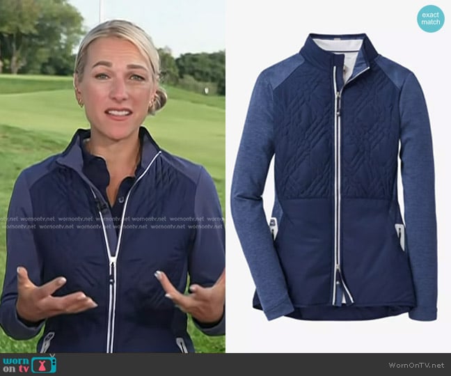 Peter Millar Madeline Hybrid Full Zip Jacket worn by Lindsay Czarniak on Today