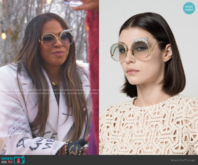 Anna-Karin Karlsson Rose Et Le Reve Sun Sunglasses worn by Mary Cosby on The Real Housewives of Salt Lake City