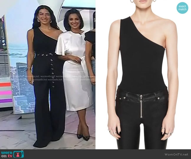 Rebecca Minkoff Bonnie One-Shoulder Bodysuit worn by Rebecca Minkoff on Today