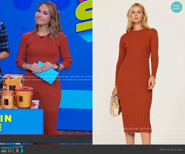 Jason Wu Ribbed Knit Dress worn by Lori Bergamotto on Good Morning America