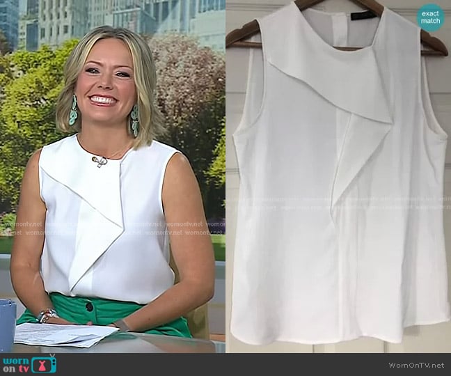 Zara Ruffle Sleeveless Top worn by Dylan Dreyer on Today
