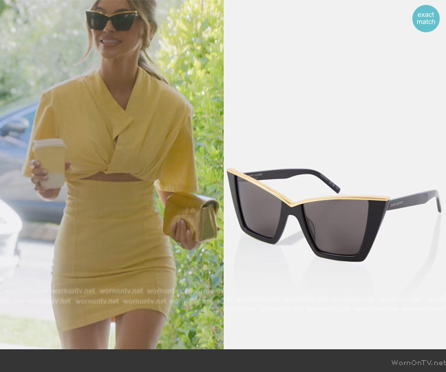 Saint Laurent SL 570 worn by Chrishell Stause on Selling Sunset