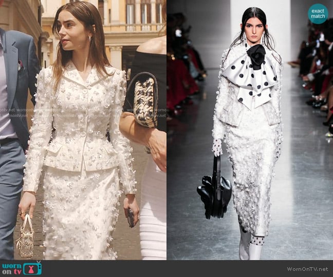 Sixdo by Do Manh Cuong Spring 2024 Ready-to-Wear Collection worn by Emily Cooper (Lily Collins) on Emily in Paris