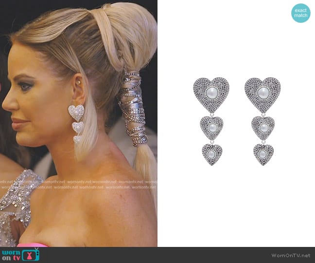 Silver Heart Earrings Silver Heart Earrings worn by Caroline Stanbury (Caroline Stanbury) on The Real Housewives of Dubai