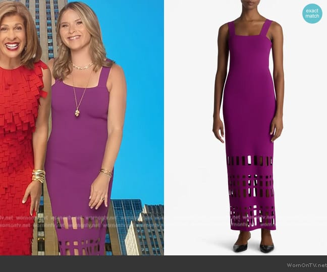 St. John Cutout Milano Knit Sleeveless Gown worn by Jenna Bush Hager on Today