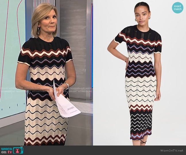 Tanya Taylor Leighton Knit Dress worn by Kate Snow on NBC News Daily