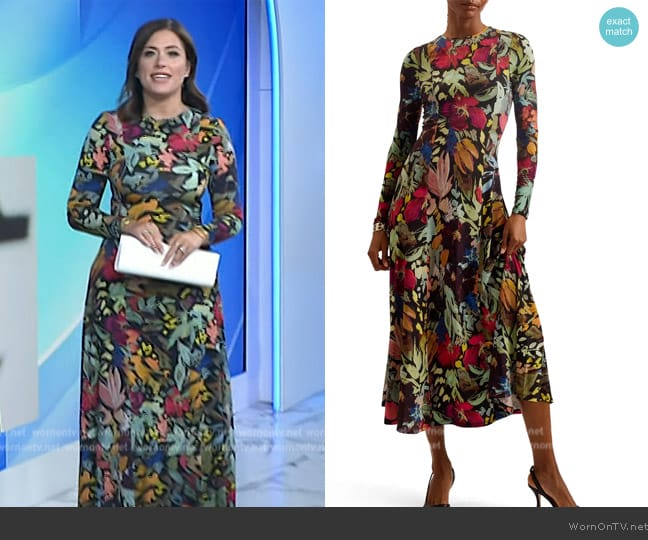 Ted Baker Alexann Floral Long Sleeve Dress worn by Chloe Melas on Today