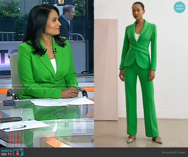 The Fold Averill Jacket and Alzira Trousers worn by Kristen Welker on Today