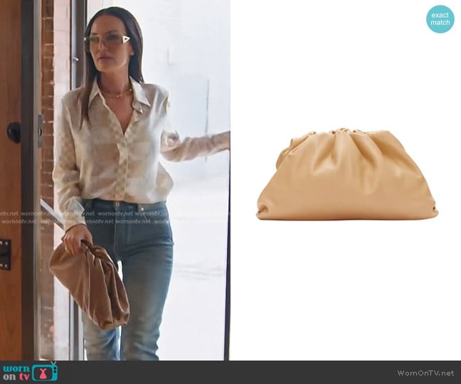 Bottega Veneta The Pouch worn by Lisa Barlow on The Real Housewives of Salt Lake City