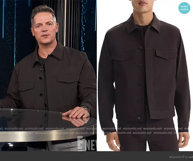 Theory River Neoteric Twill Jacket worn by Jason Kennedy on E! News