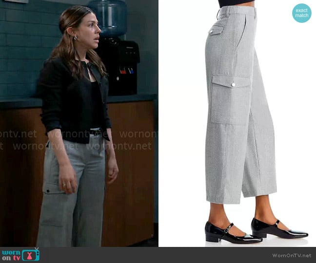 Theory Wool Cropped Cargo Pants worn by Kristina Corinthos-Davis (Kate Mansi) on General Hospital