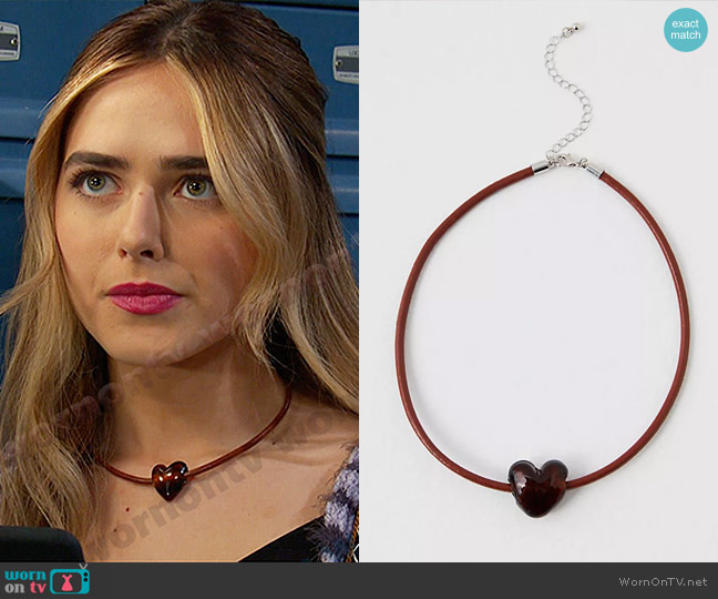 Free People Under The Sea Collar Necklace worn by Holly Jonas (Ashley Puzemis) on Days of our Lives