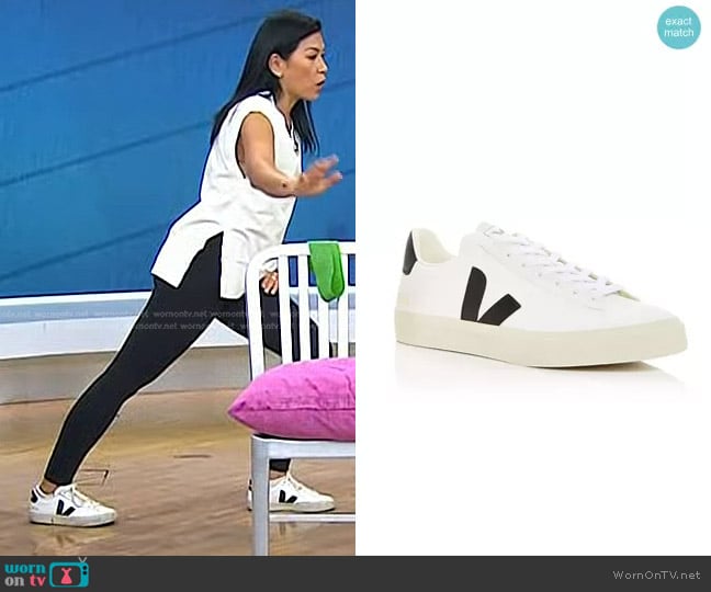 Veja Campo Leather Sneakers worn by Karena Wu on Today