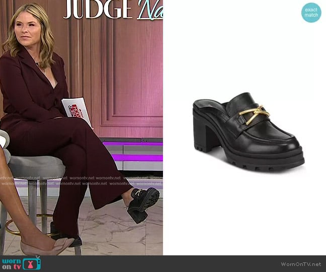 Veronica Beard Wynter Lug Sole Mule worn by Jenna Bush Hager on Today