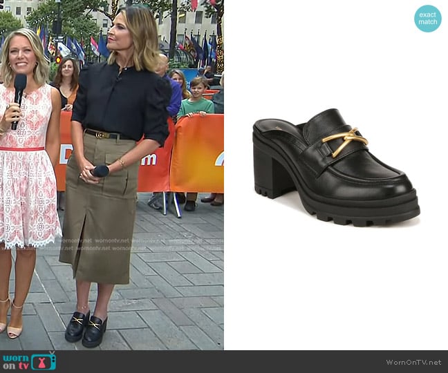 Veronica Beard Wynter Lug Sole Mule worn by Savannah Guthrie on Today