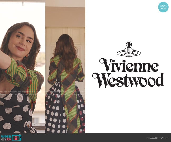 Vivienne Westwood worn by Emily Cooper (Lily Collins) on Emily in Paris