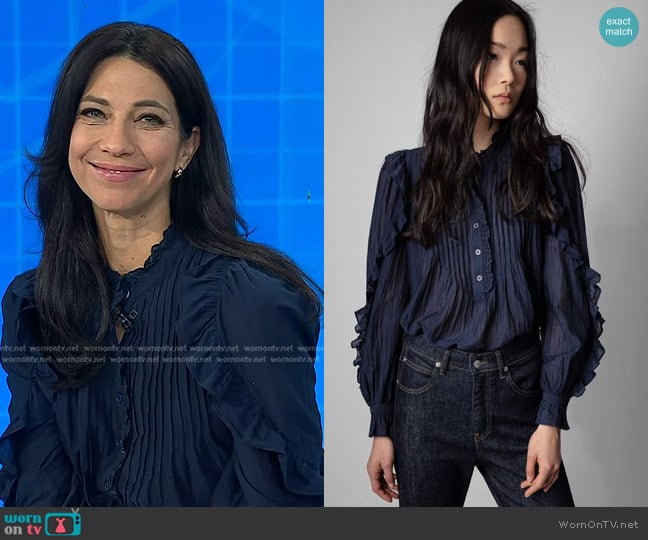 Zadig & Voltaire Timmy Blouse worn by Dr. Natalie Azar on Today