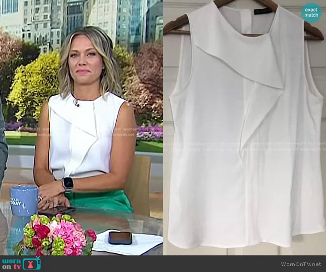 Zara Ruffle Sleeveless Top worn by Dylan Dreyer on Today