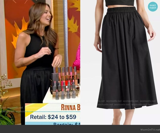 A New Day A-Line Midi Picnic Skirt worn by Monica Mangin on Live with Kelly and Mark